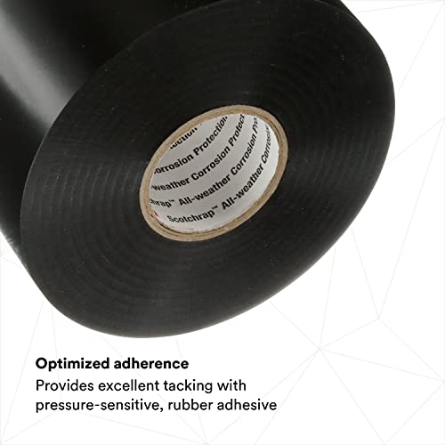 3M 80014000469 Scotchrap Vinyl Corrosion Protection Tape 50, Unprinted, roll, 1 in x 100 ft Black- Carton, Foot - Image 3