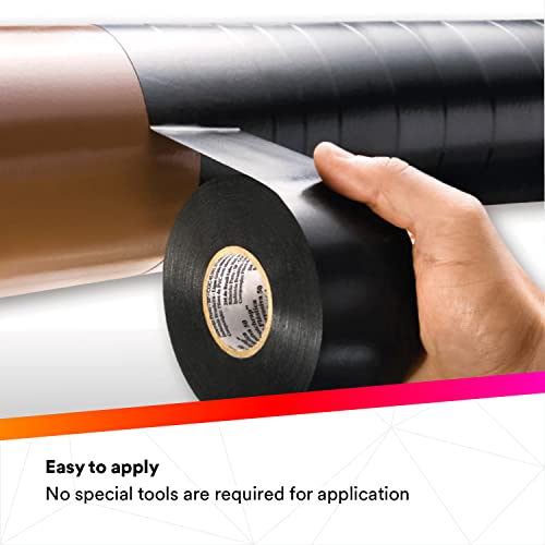 3M 80014000469 Scotchrap Vinyl Corrosion Protection Tape 50, Unprinted, roll, 1 in x 100 ft Black- Carton, Foot - Image 5