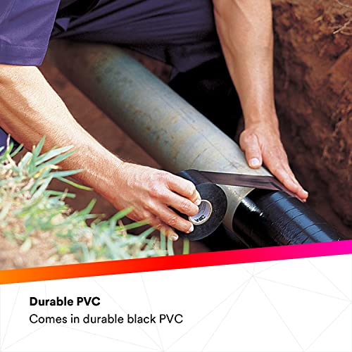 3M 80014000469 Scotchrap Vinyl Corrosion Protection Tape 50, Unprinted, roll, 1 in x 100 ft Black- Carton, Foot - Image 4