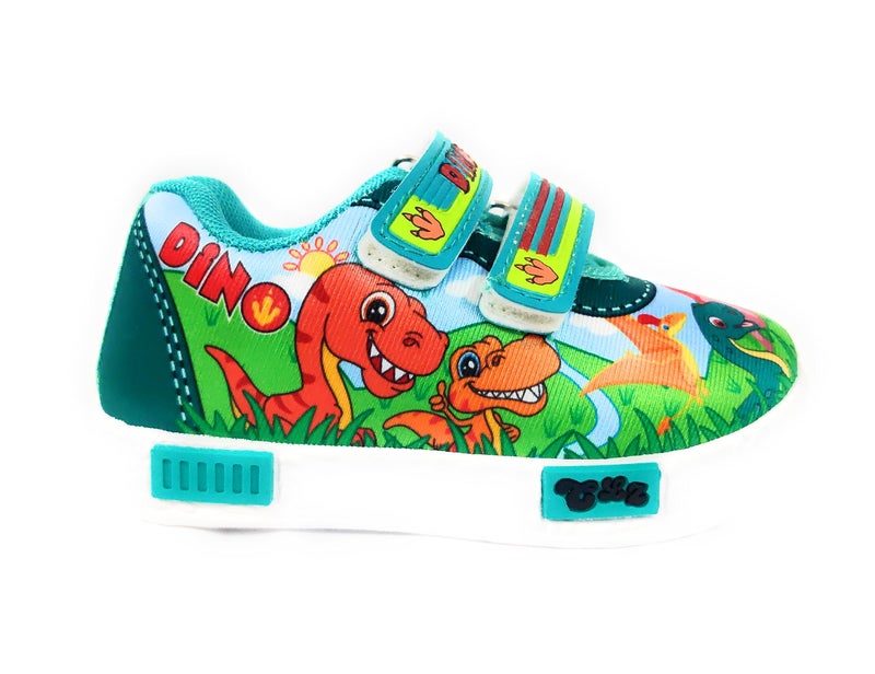 Coolz Unisex Casual Shoes for Kids Boys and Girls Dino-1 for 1-4 Years (Green, 3.5 Years) - Image 2