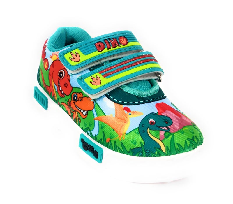 Coolz Unisex Casual Shoes for Kids Boys and Girls Dino-1 for 1-4 Years (Green, 3.5 Years) - Image 1