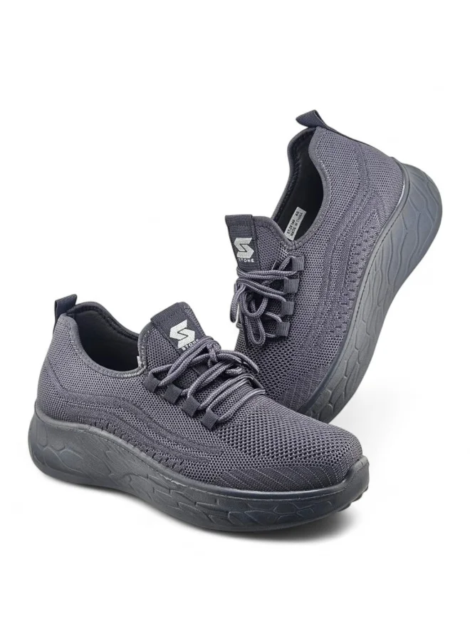 Stone Lightweight Knitted Sneakers
