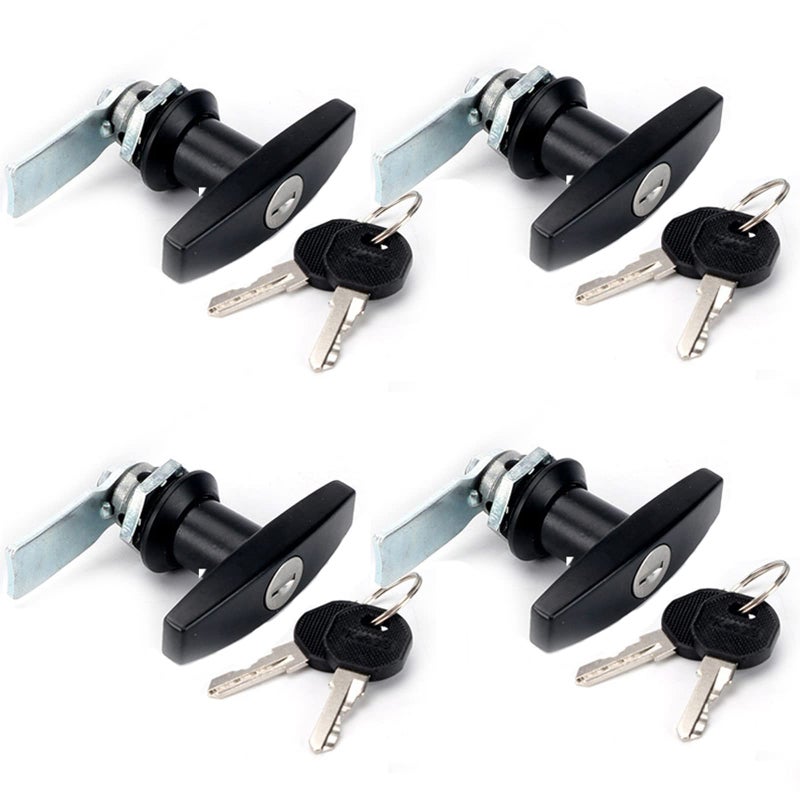 CYDZSW 4Pcs THandle Cabinet Locks with KeysRV Truck Storage Drawer Cam Cylinder Lock for AdultsCraftsman File Cabinet Tool Box Mailbox Vending Machine Lock Replacement - Image 2