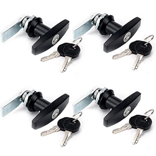 CYDZSW 4Pcs THandle Cabinet Locks with KeysRV Truck Storage Drawer Cam Cylinder Lock for AdultsCraftsman File Cabinet Tool Box Mailbox Vending Machine Lock Replacement - Image 1
