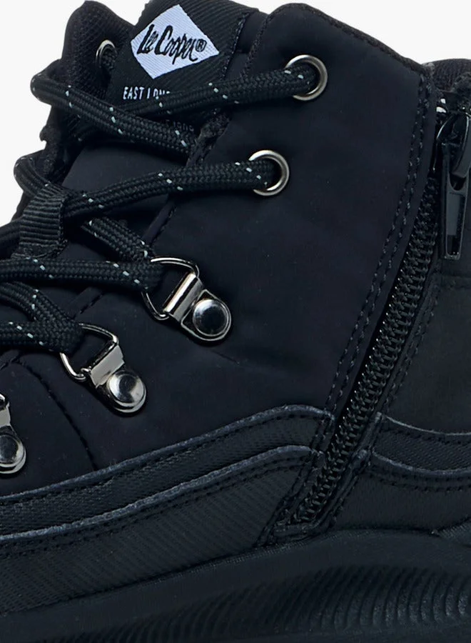 Lee Cooper Boys' Panelled Lace-Up Boots