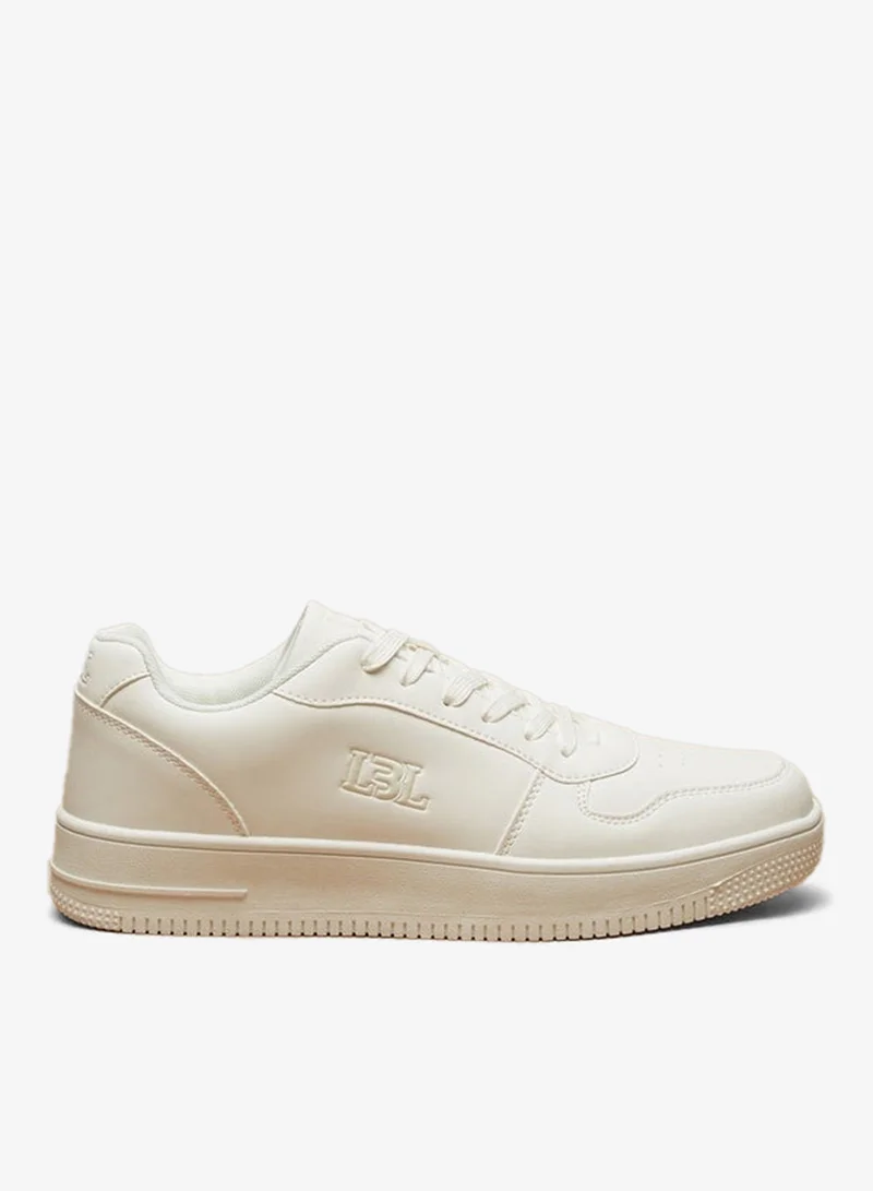 Men's Solid Casual Sneakers Shoes With Lace-Up Closure