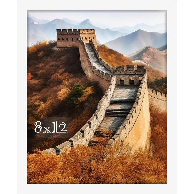 Picrit 8x12 صورة إطار الصورة إطار صورة لعرض الجدار الأبيض - Image 1