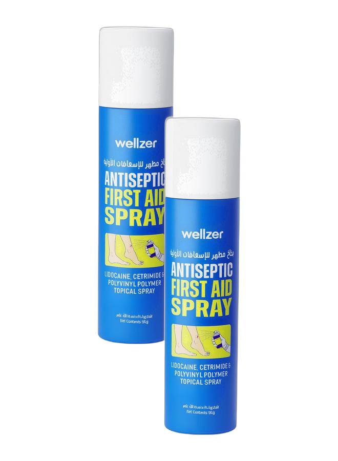 ويلزر Wellzer Antiseptic First Aid Spray 55gX2 (Twin Pack) - Image 1
