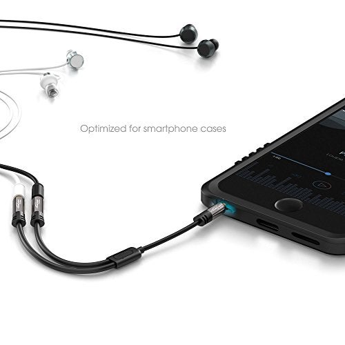 KabelDirekt – 3.5mm Y Adapter & Jack & AUX Splitter (1×3.5mm Male to 2× Female, Connect Two Sets of Headphones to a Smartphone/Tablet/Notebook, Stereo, 4in, Black) - Image 4