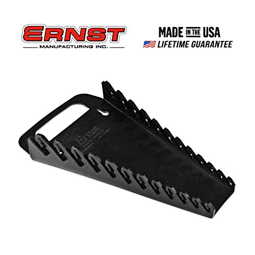 Ernst Manufacturing 5016 Gripper Wrench Organizer with Ergonomic Design, Holds 12 Wrenches, Black - Image 2