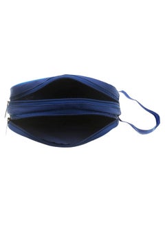 Kuber Industries Kuber Industries Canvas Toiletry Organizer|Waterproof & Portable Travel Shaving Dopp Kit with 2 Main ComparMants and Front Zipper (Navy Blue)  - Image 4