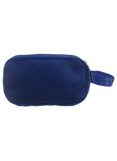 Kuber Industries Kuber Industries Canvas Toiletry Organizer|Waterproof & Portable Travel Shaving Dopp Kit with 2 Main ComparMants and Front Zipper (Navy Blue)  - Image 3