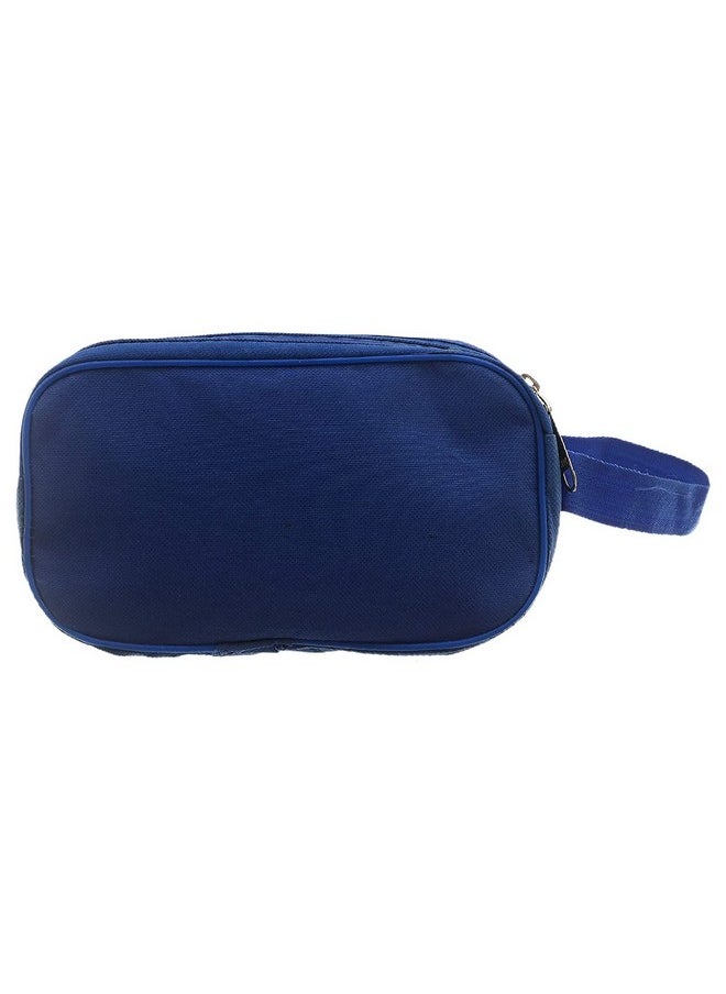 Kuber Industries - Kuber Industries Canvas Toiletry Organizer|Waterproof & Portable Travel Shaving Dopp Kit with 2 Main ComparMants and Front Zipper (Navy Blue) - Image 1