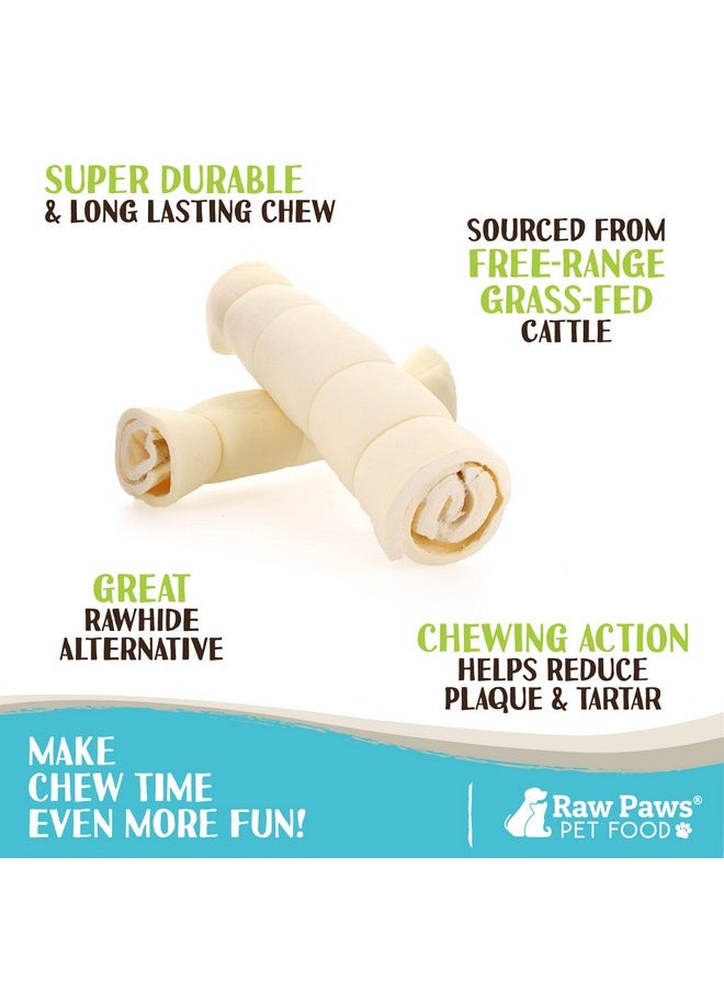 Raw Paws - Beef Cheek Rolls For Dogs, 10Inch, 4Ct  Packed In Usa  Rawhide Alternative Dog Chews  FreeRange Cow Cheek Rolls For Dogs  Retriever Rolls For Large Dogs  Dog Beef Cheeks - Image 1