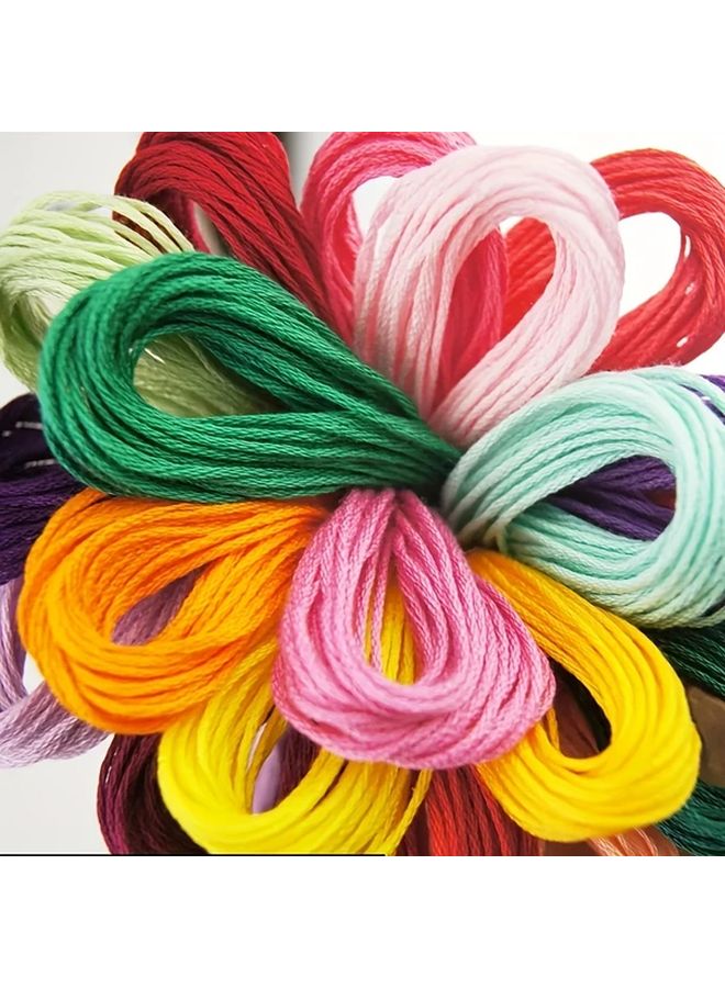 200 Color Cotton Cross Stitch Thread Set 314.96 Inches Per Bundle With Winder Embroidery Threader Striper Tool Mixed Color 100 Pieces Needlework Tools Craft Supplies - Image 4