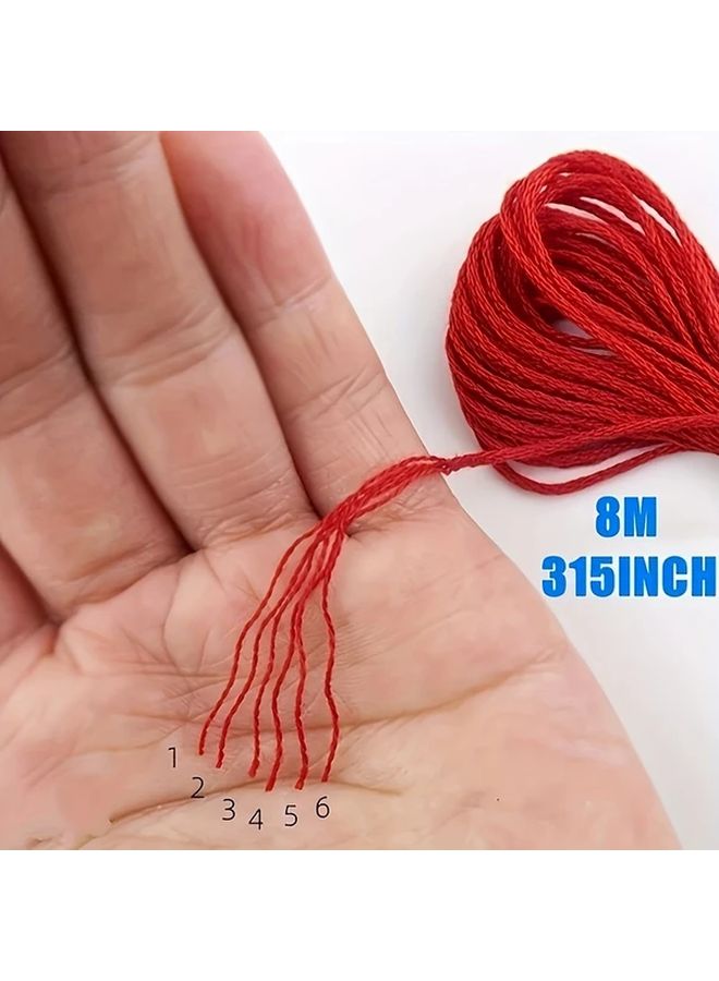 200 Color Cotton Cross Stitch Thread Set 314.96 Inches Per Bundle With Winder Embroidery Threader Striper Tool Mixed Color 100 Pieces Needlework Tools Craft Supplies - Image 5
