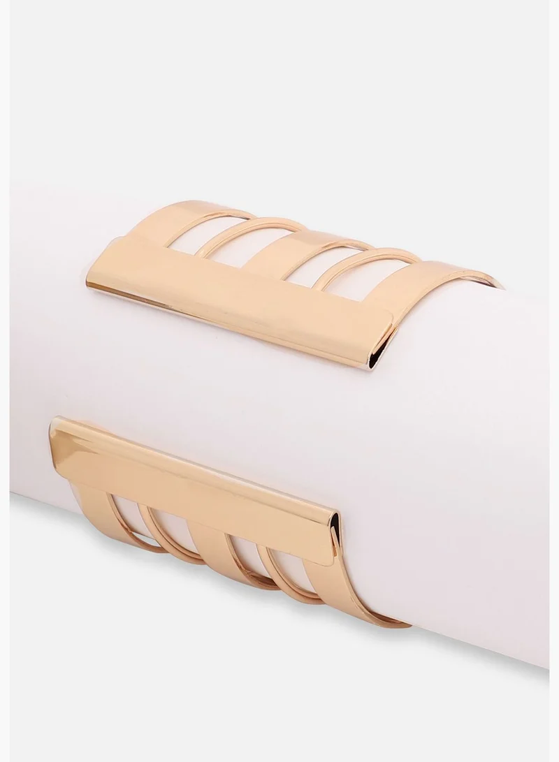SOHI Gold Plated Party Designer Cuff Bracelet For Women