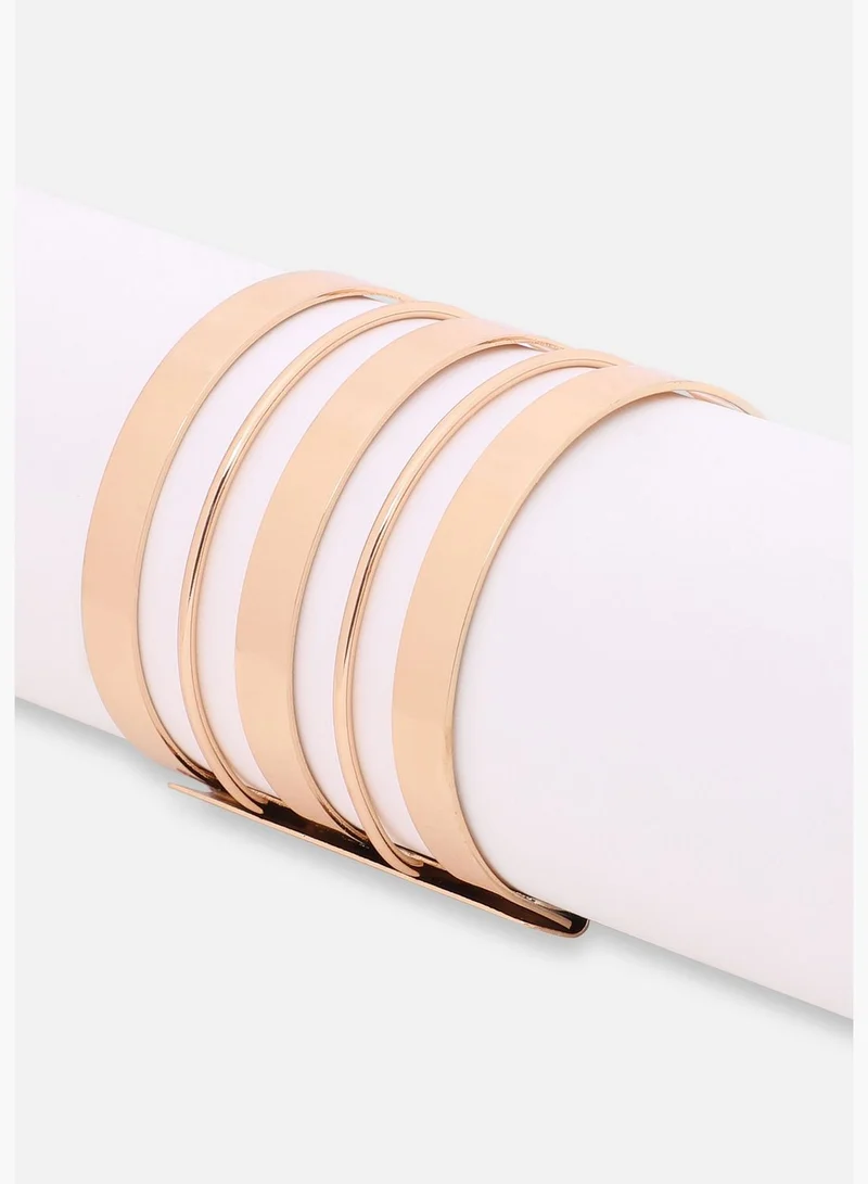 SOHI Gold Plated Party Designer Cuff Bracelet For Women