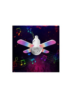 Generic E27 Led Deformable Ceiling Fan 3 Wings Light Rgb Bluetooth Music Speaker Lamp With Remote Control  - Image 4