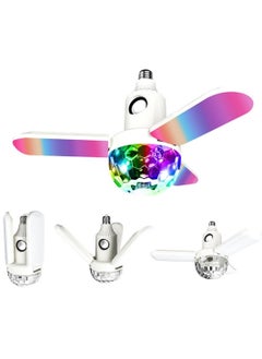 Generic E27 Led Deformable Ceiling Fan 3 Wings Light Rgb Bluetooth Music Speaker Lamp With Remote Control  - Image 2