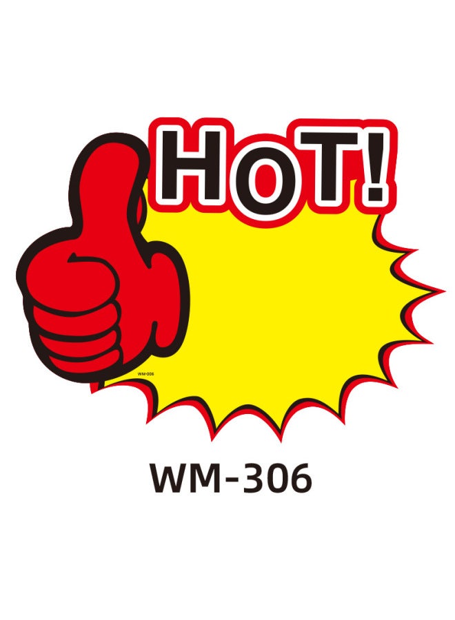 other/other Small English Explosive Stickers Commodity Price Tag Price Tag Supermarket Fruit Promotion Card Price Advertising Paper Small - Image 1