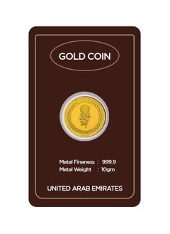 RIZAN JEWELLERY Rizan Jewellery 10g Gold Coin 24K 999.9 Flower & UAE Heritage Building Design  - Image 1