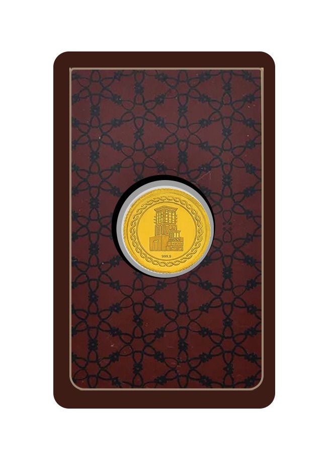 ريزان_جولري مجوهرات ريزان 10 جرام عملة ذهبية 24 قيراط 999.9 زهرة وتصميم مبنى التراث الإماراتي  - Image 2