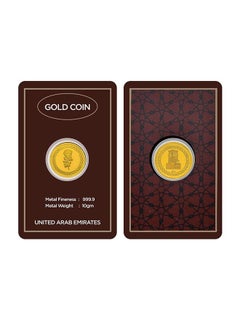 RIZAN JEWELLERY Rizan Jewellery 10g Gold Coin 24K 999.9 Flower & UAE Heritage Building Design  - Image 4