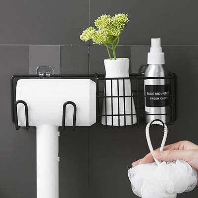 KREZON Magic Sticker Metal Creative Bathroom Hair Dryer Wall Mount Holder PunchFree Bathroom All Products Storage Rack WallMounted Bathroom Rack 1PC - Image 3