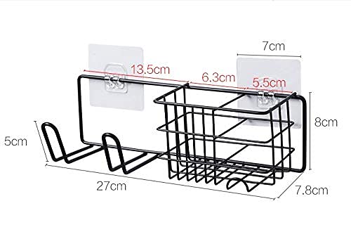 KREZON Magic Sticker Metal Creative Bathroom Hair Dryer Wall Mount Holder PunchFree Bathroom All Products Storage Rack WallMounted Bathroom Rack 1PC - Image 2