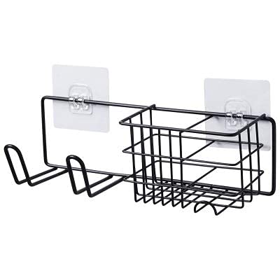 KREZON Magic Sticker Metal Creative Bathroom Hair Dryer Wall Mount Holder PunchFree Bathroom All Products Storage Rack WallMounted Bathroom Rack 1PC - Image 4