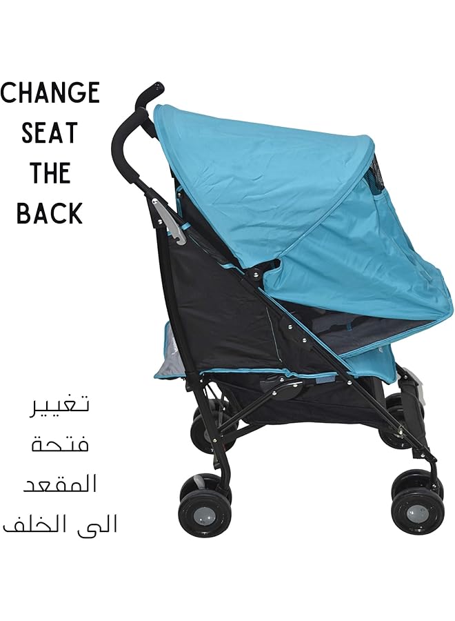 ماما لوف عربة أطفال قابلة للطي 5B26C فيروزية - Image 3