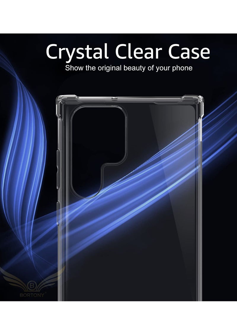 BORTONY Shock-Absorbing Flexible TPU Cell Phone Protective Case Cover For Samsung Galaxy S22 Ultra 5G,Crystal Clear - Image 5