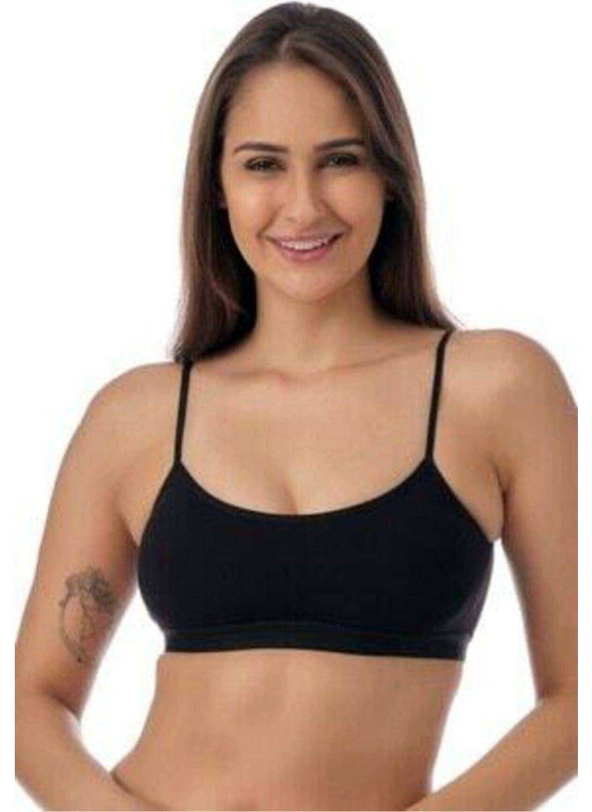 Kiviva Padded Rope Suspender Half Undershirt Bustier Panty Set Black  - Image 3