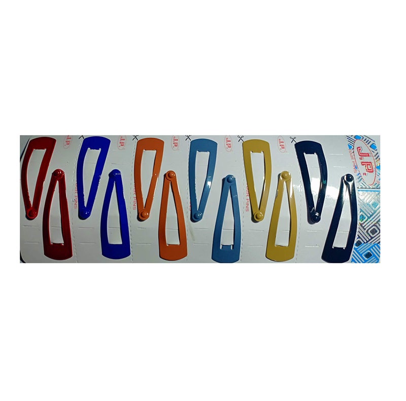 Drishti® Hair Metal Tic-Tac Hair Clips for Girls and Women; Medium and Small Sizes - Pack of 12 Clips Each in a Set of 3/18 Pairs (1 Black and 2 Mixed Colours Set) - Image 4