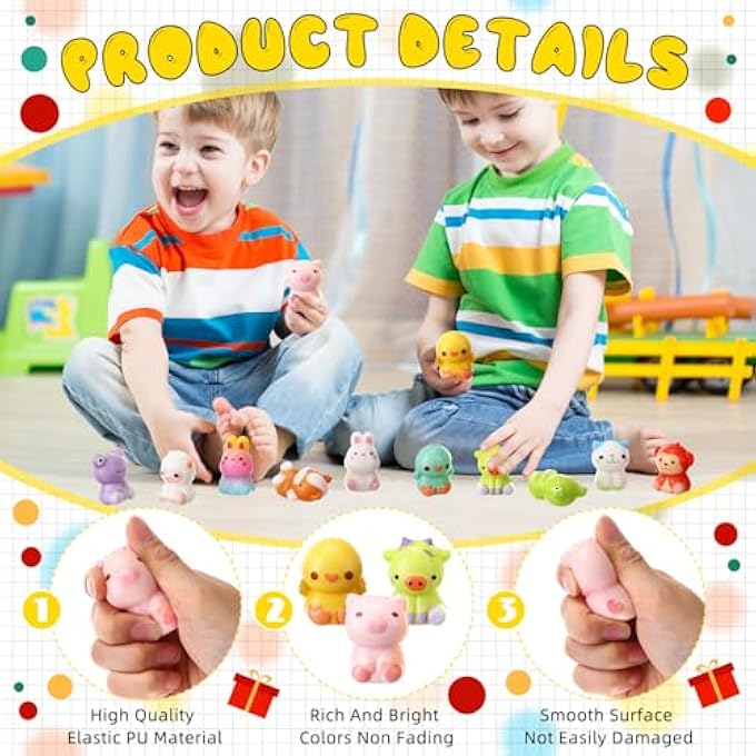 Halloscume 48 Packs End of Year Slow Rising Jumbo Animal Toys Bulk Kids End of Year Gifts for School Classroom Exchange Sensory Stress Anxiety Relief Toys Party Favors for Classroom Prizes Pinata - Image 3