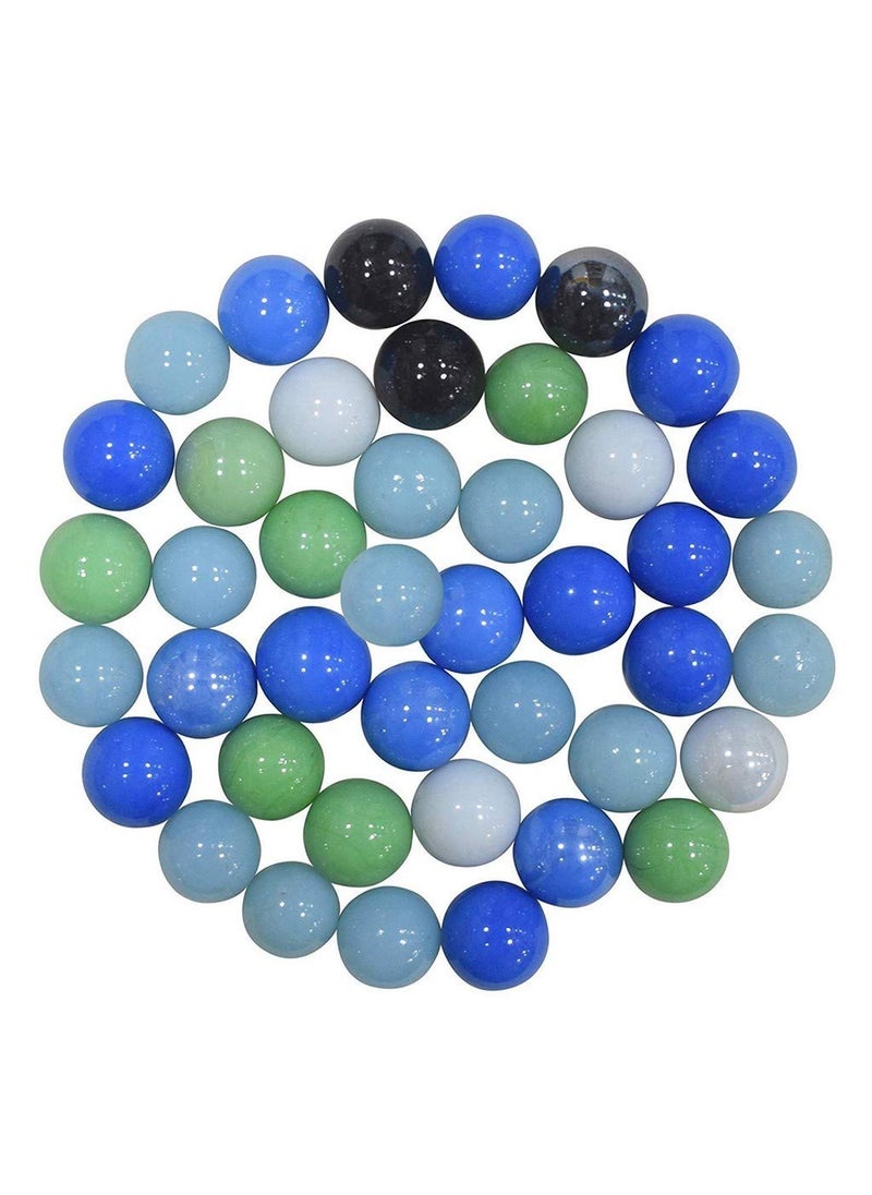 OhhSome Ohhsome 1Kg Round Kancha Mixed Colour Glass MultiColor Decorative Small Stone for GardenLawnAquarium Decoration Glossy Stones Home Vase Fillers Fish Tank Pebbles 1Kg  - Image 1
