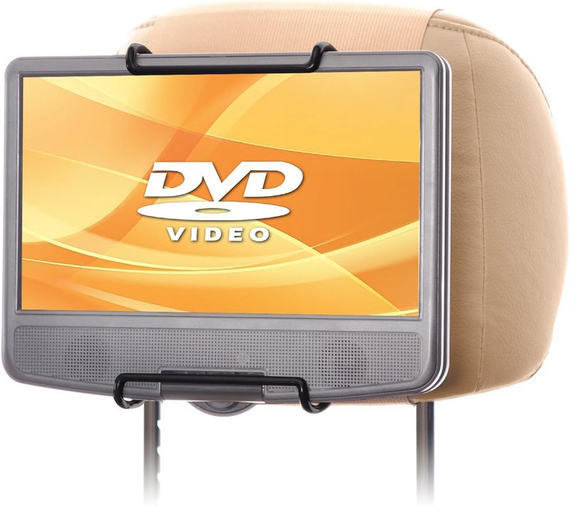 WANPOOL Car Headrest Mount Holder for Portable DVD Player, fit Swivel Screen & Standard Laptop Style Portable DVD Player, Beige (DVD Player is not Included) - Image 1
