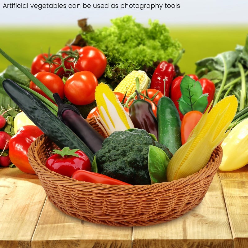 Meiwlong 10 PCS Artificial Realistic Vegetable Fake Display Photography Props Decoration Home Faux Plastic Fruit Model Garnish Christmas Festival - Image 3