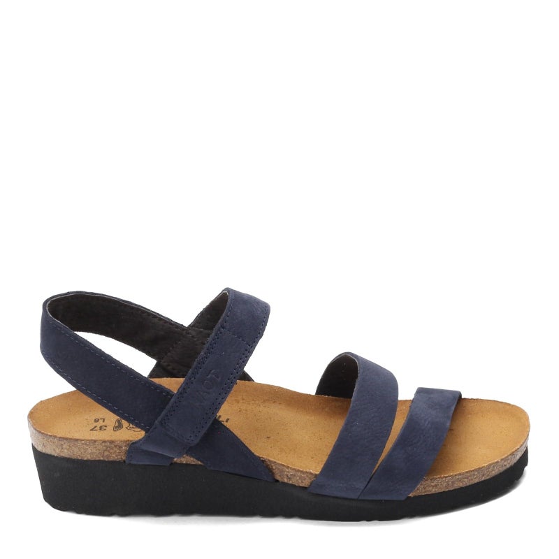 NAOT Kayla Women's Sandals â€“ 3-Strap Support with Backstrap, Cork-Latex Footbed, Arch Support â€“ Comfortable for All-Day Walking Navy Velvet Nubuck 7-7.5 N-M US - Image 2