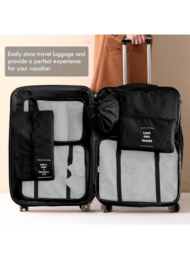 7-in-1 Travel Organizer: Your perfect travel companion, providing more space inside your suitcase. Black. - Image 4