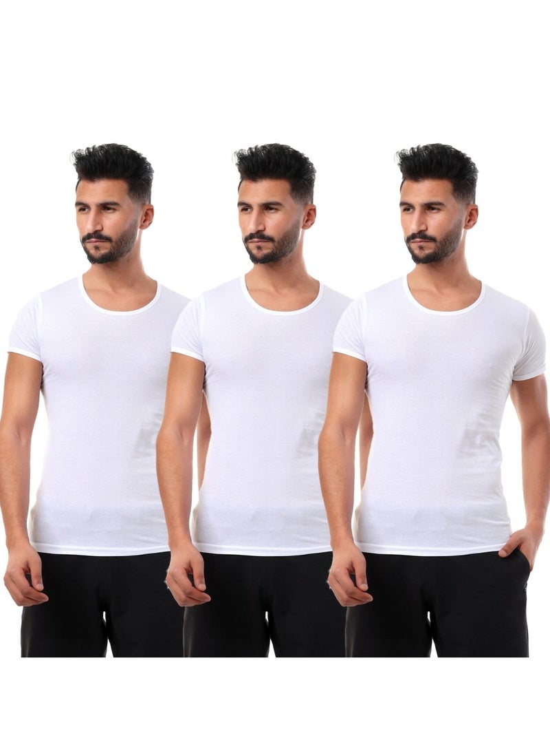 COTTONIL COTTONIL Men Combed Half Sleeves T-shirts Bundle Of 3 Different Colors (100% Cotton)  - Image 2