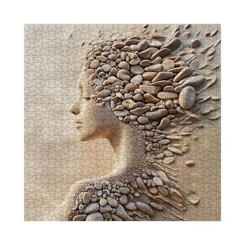 BBOLDIN Beautiful Women Art Puzzles for Adults 1000 Pieces Nature Pretty Beach Aesthetic Impossible Jigsaw Puzzles Hard Difficult Challenging Puzzle - Image 5