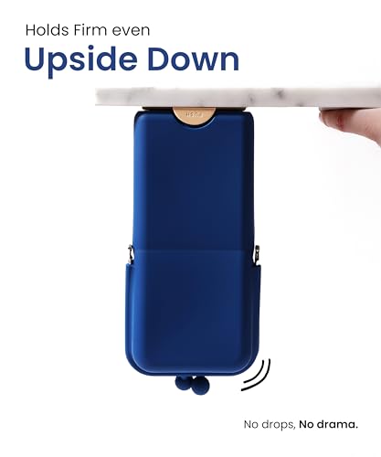 APT 1101 Makeup Brush Holder Travel Cosmetic Bag with Suction Base, Portable Cosmetic Organizer for Travel & Home, Organizer for Brushes, Beauty Tools & Accessories (Navy) - Image 2