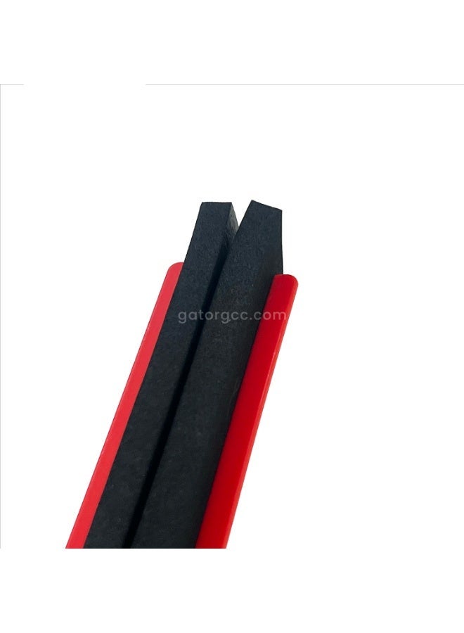 Gator Professional Plastic Floor Wiper With Natural Black Rubber | 45 cm | Red - Image 3