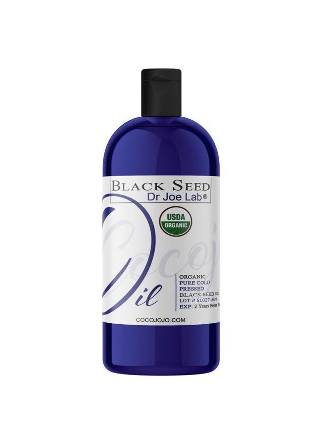 Dr Joe Lab Organic Black Seed Oil - 32 oz - USDA Certified Pure Cold Pressed Virgin Black Cumin Seed Oil Hair Skin Face Body Nails Locs - Packaging May Vary  - Image 1
