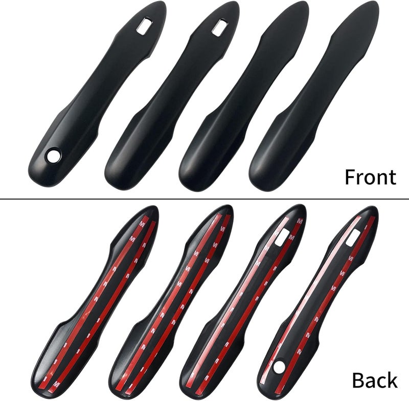 BENXUTO Door Handle Cover Trim Compatible with Toyota Camry 2018-2025 /Corolla 2019-2025 /Avalon 2019-2022 /Pruis Hatchback 2016-2024 Accessories Exterior Door Handle with 2 Smart Key Entry Holes Matte Black - Image 4