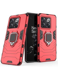 Compatible With OnePlus 10T/OnePlus ACE Pro Case, Hybrid Heavy Duty Protection Defender Kickstand Armor Case Cover, Anti-Fall Drop Protection, Shockproof Case , Red