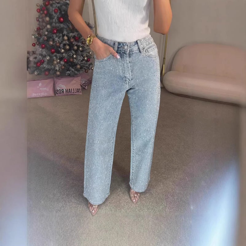 Unisex Classic Denim Jeans Loose Fit Daily Outdoor Wear - Image 2