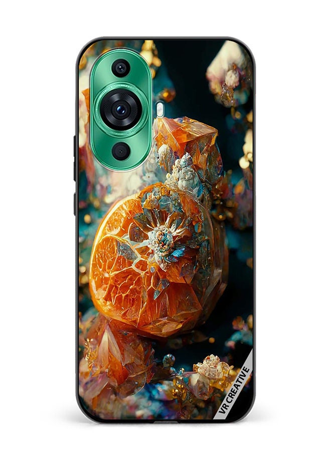 VR CREATIVE Protective Case Cover For Huawei nova 11 Pro Orange Paint Gel Balls Design Multicolour - Image 1